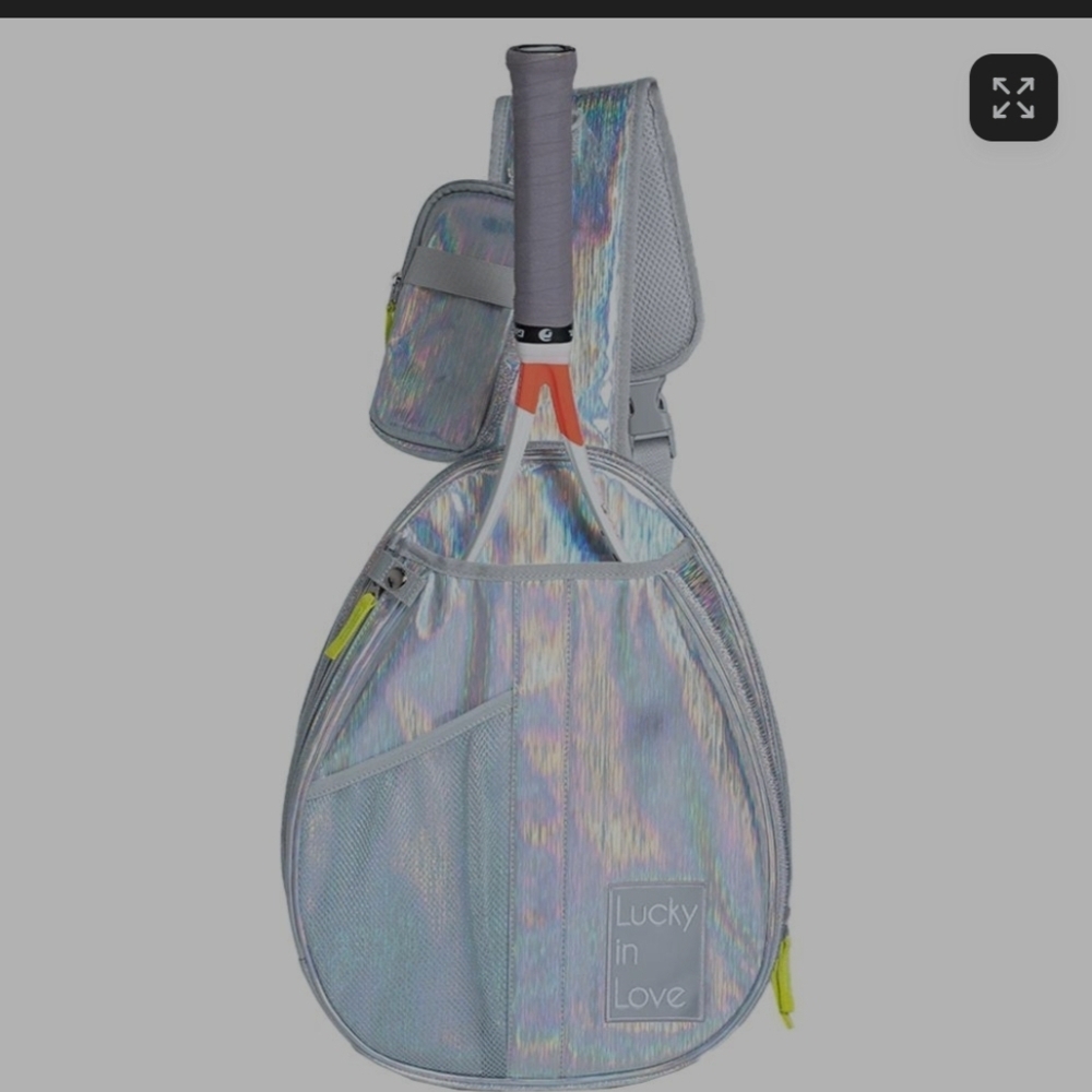 Lucky in Love Holographic Tennis Bag